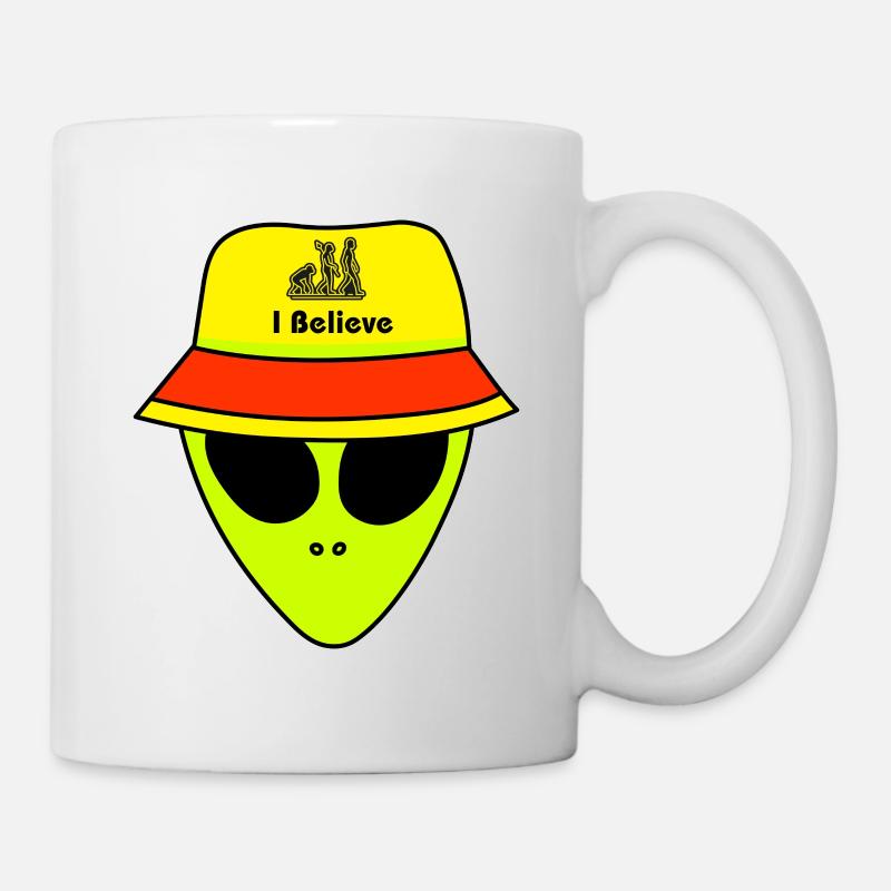 Alien in I Believe Bucket hat - Mug - white