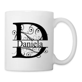 Monogram with the name Daniela - Mug - white - Right
