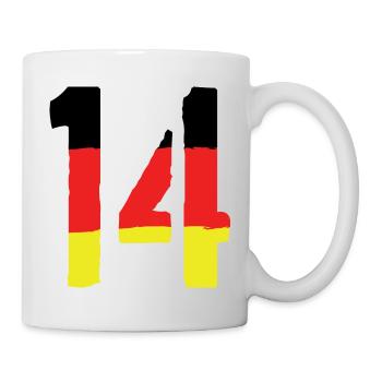14 Symbole numérique Allemagne - Mug blanc - blanc - Droite