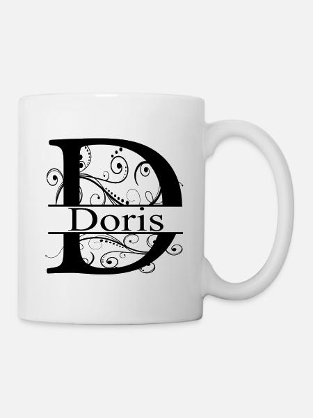 Monogramm mit dem Namen Doris - Tasse - Weiß