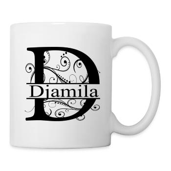 Monogram with the name Djamila - Mug - white - Right