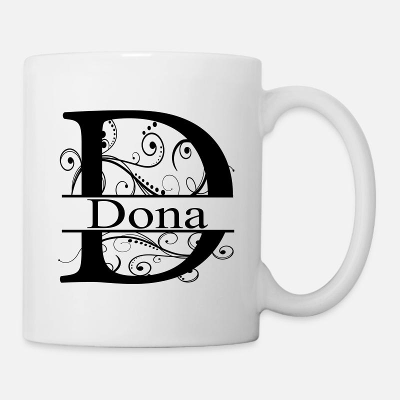 Monogram with the name Dona - Mug - white