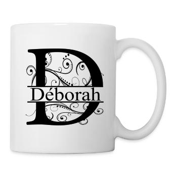Monogram with the name Deborah - Mug - white - Right