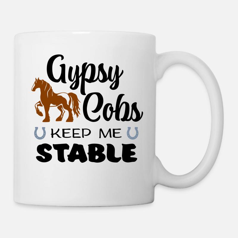 *Nicht erlaubter Name der Pferderasse* hält mich stabil - Tasse - Weiß