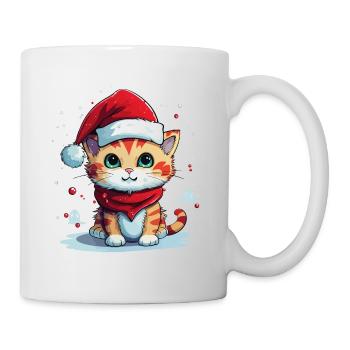 Cat Christmas Christmas Cat Cute Cartoon - Mug - white - Right