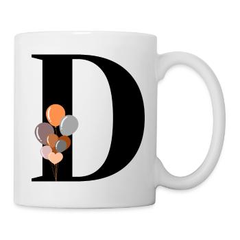 Lettre d ballon d’anniversaire - Mug blanc - blanc - Droite