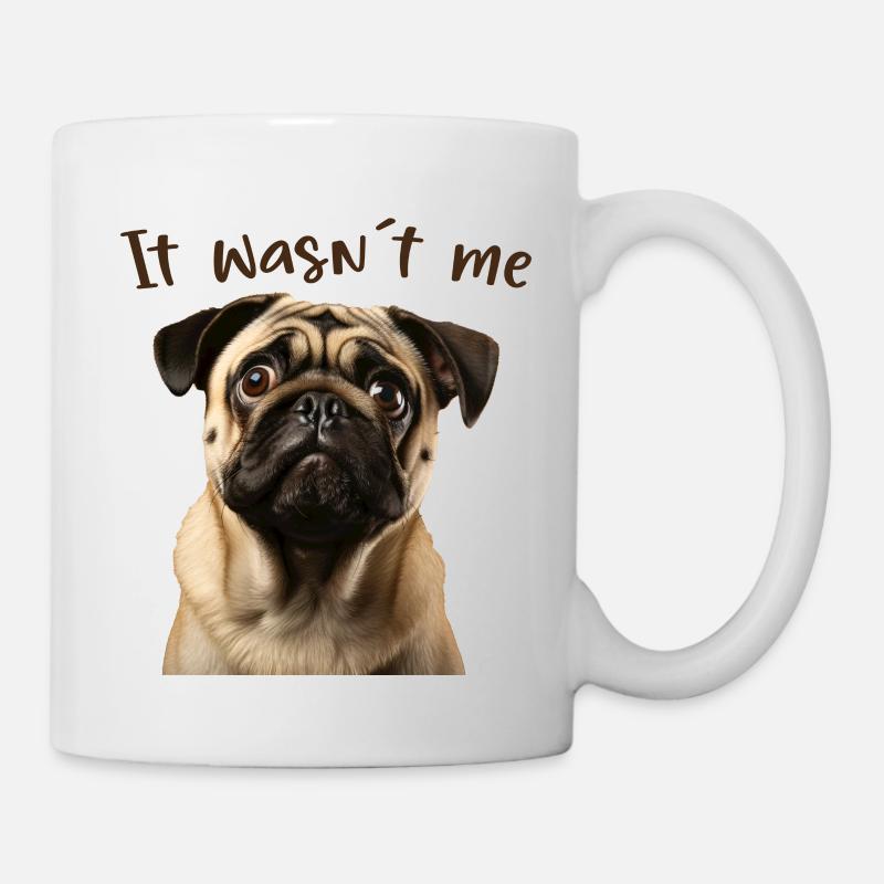 Mops Ich wars nicht - Tasse - Weiß