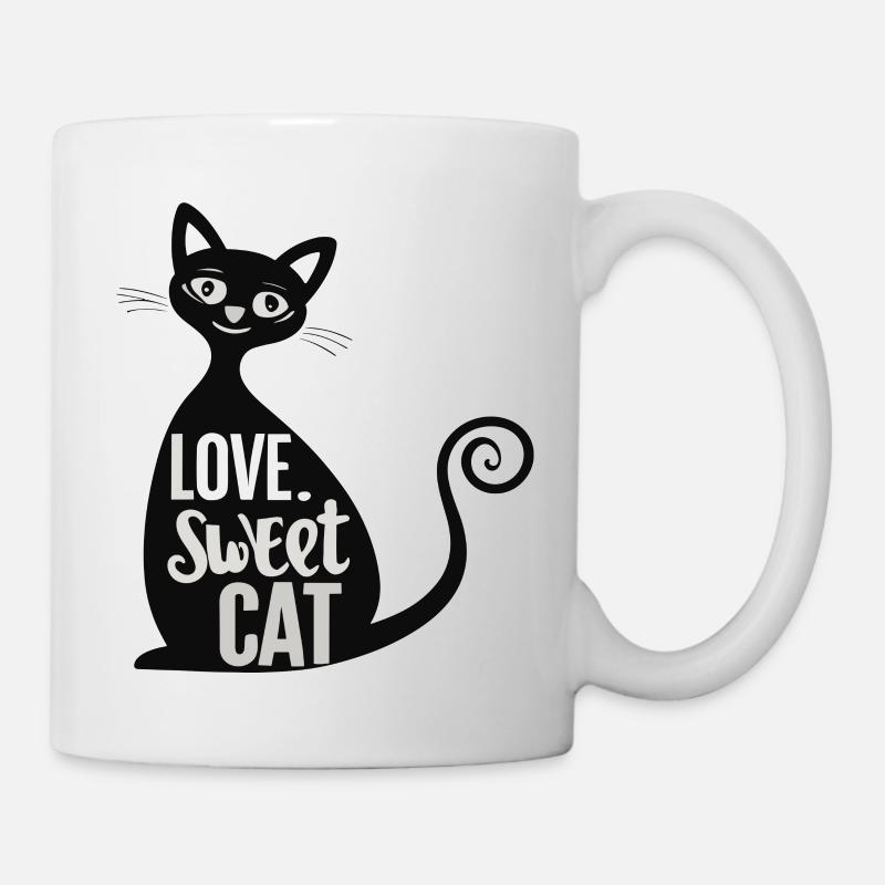 chat doux animal - Mug blanc - blanc