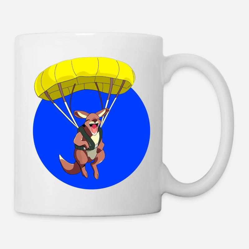 Parachute Kangaroo Loco Animal Squad - Mug blanc - blanc