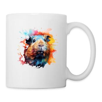 Cochon d’Inde couleur explosion rongeurs animaux domestiques - Mug blanc - blanc - Droite