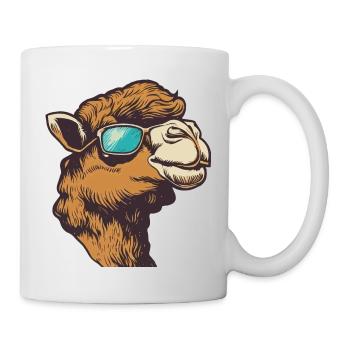 Kamel mit Sonnenbrille - Tasse - Weiß - Rechts