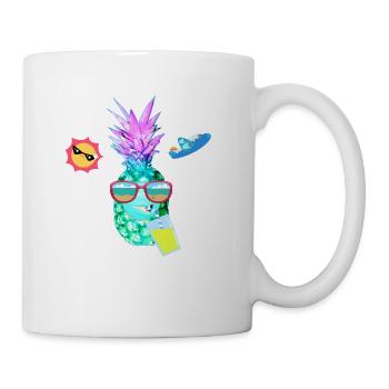 Summer, Holidays, Majorca, Ibiza, Pineapple - Mug - white - Right