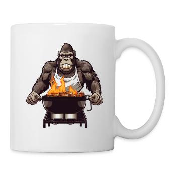 Grilling Grilla Griller Gorilla BBQ Funny Humor - Mug - white - Right