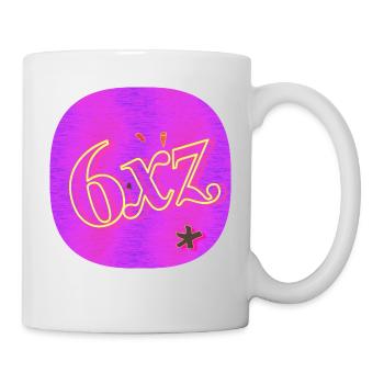 6xz - [Pink] 2023 - Tasse - Weiß - Rechts