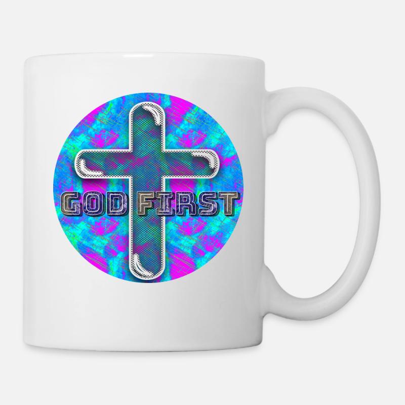 God First (Eins) - Tasse - Weiß