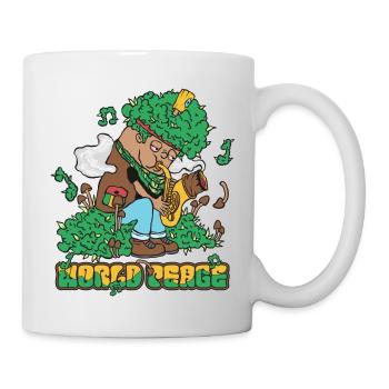 420 Saxophone de la paix mondiale - Mug blanc - blanc - Droite