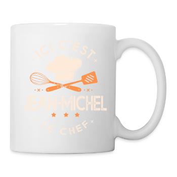 Jean Michel Chef Ici c est Jean Michel le chef - Mug blanc - blanc - Droite