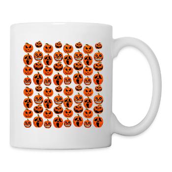 Vielfalt der Kürbisse | Lustiges Halloween Design - Tasse - Weiß - Rechts