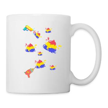 Color, gun, shit, colorful color, colorful - Mug - white - Right