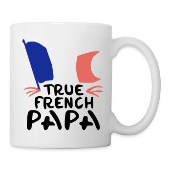 Cadeau 'True French Papa', Fierté Nationale - Mug blanc - blanc - Droite