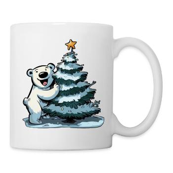 Christmas bear on the Christmas tree: festive joy - Mug - white - Right