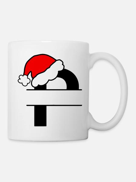 Christmas Alphabet Letter P to Personalise - Mug - white