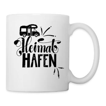 Camping Heimathafen schwarz - Tasse - Weiß - Rechts