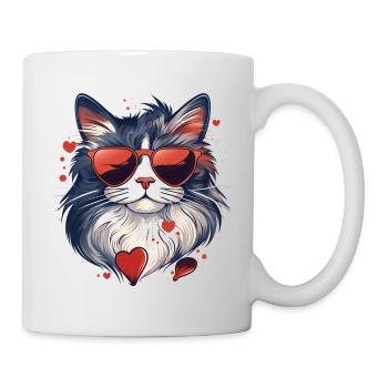 Chat amour - Mug blanc - blanc - Droite