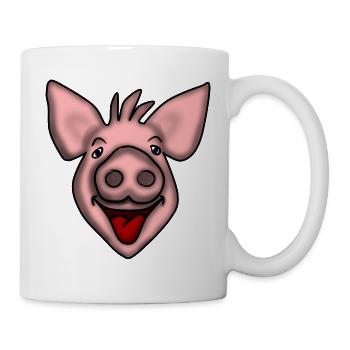 Smiling piglet - Mug - white - Right