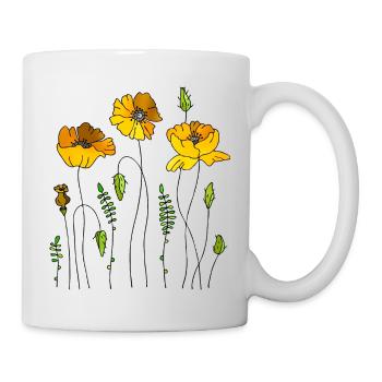 Fleur - Mug blanc - blanc - Droite