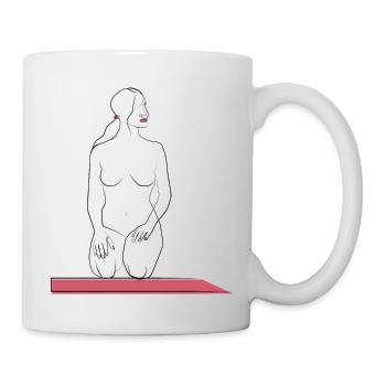 Silhouette féminine - Mug blanc - blanc - Droite