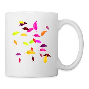 Herbst, herbstlaub,herbstblätter, Blätter - Tasse - Weiß - Rechts