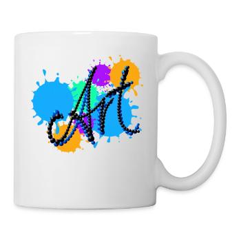 Art,typo, Kunst, Farben, Malerei - Tasse - Weiß - Rechts