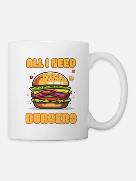 Cheeseburger - Tasse - Weiß