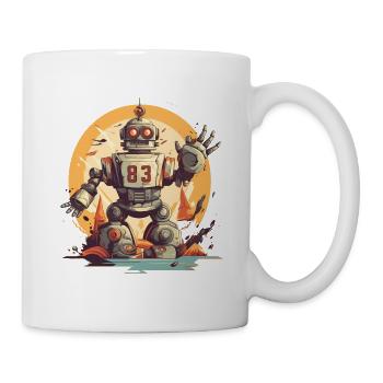 Robot vintage - Mug blanc - blanc - Droite