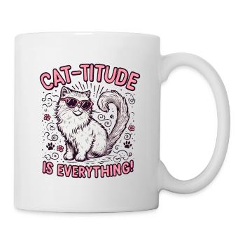 Katze ist alles - Tasse - Weiß - Rechts