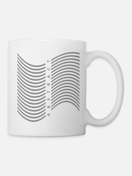 Abstraktes Design - Tasse - Weiß