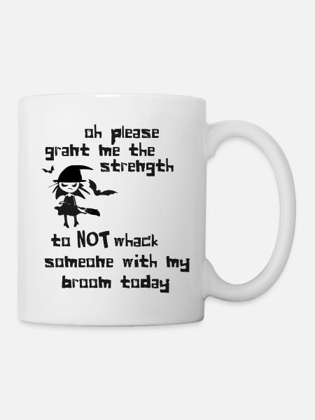 Halloween « Petite sorcière grincheuse » - Mug blanc - blanc