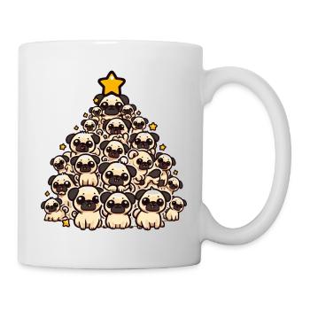 Festive Pug: A Dog Under the Christmas Tree - Mug - white - Right