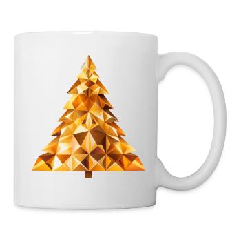 Golden Festive Shine: Radiant Christmas Tree - Mug - white - Right