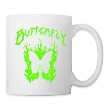 Butterfly insect butterfly nature summer colorful art - Mug - white - Right