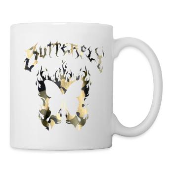 Schmetterling Insekt Schmetterling Natur Sommer bunte Kunst - Tasse - Weiß - Rechts