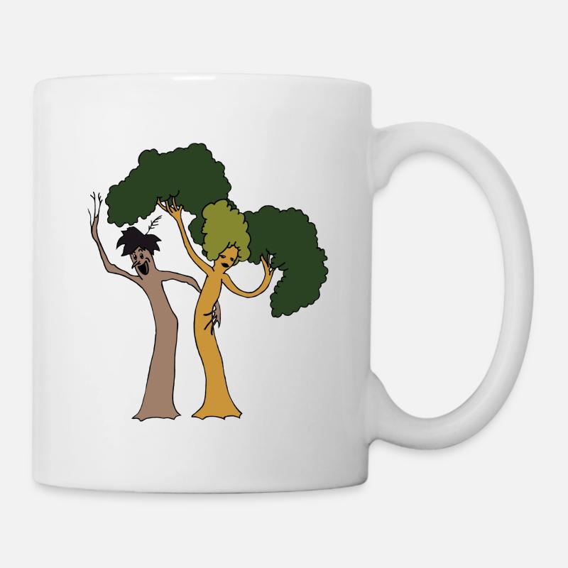 Lustige Bäume - Tasse - Weiß