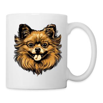Pomeranian Dog Head Animal - Mug - white - Right