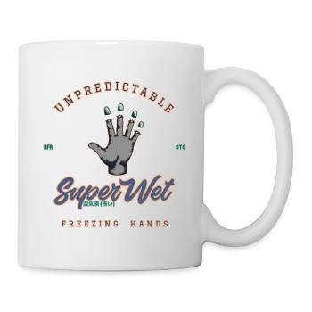 Unpredictable freezing hands (Clean Style) - Mug - white - Right