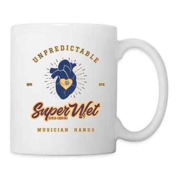 Unpredictable musician hands βB (clean style) - Mug - white - Right