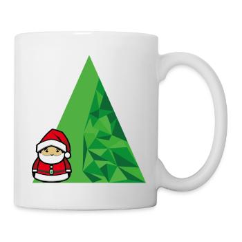Geometric Tree and Santa Claus - Mug - white - Right