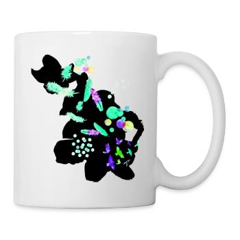 feathers, colorful, watercolor, painting, circles - Mug - white - Right