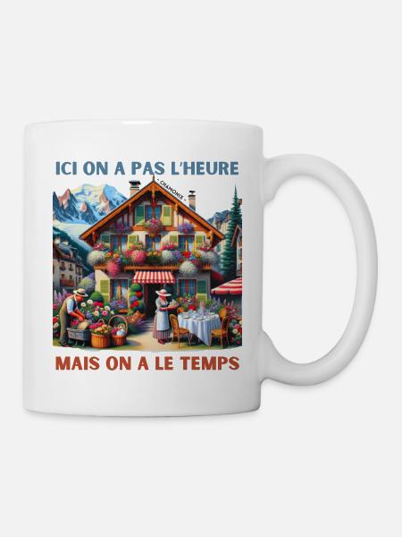 La retraite :ici on a pas l'heure mais on le temps - Mug blanc - blanc