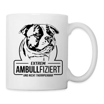 AMBULLFIZIERT American Bulldog Hunde Wilsigns - Tasse - Weiß - Rechts